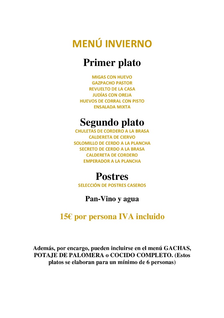Menu invierno